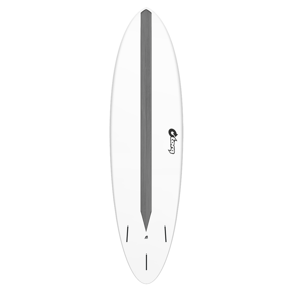 torq TET 6´8 - Funboard - White + Carbon Strip 