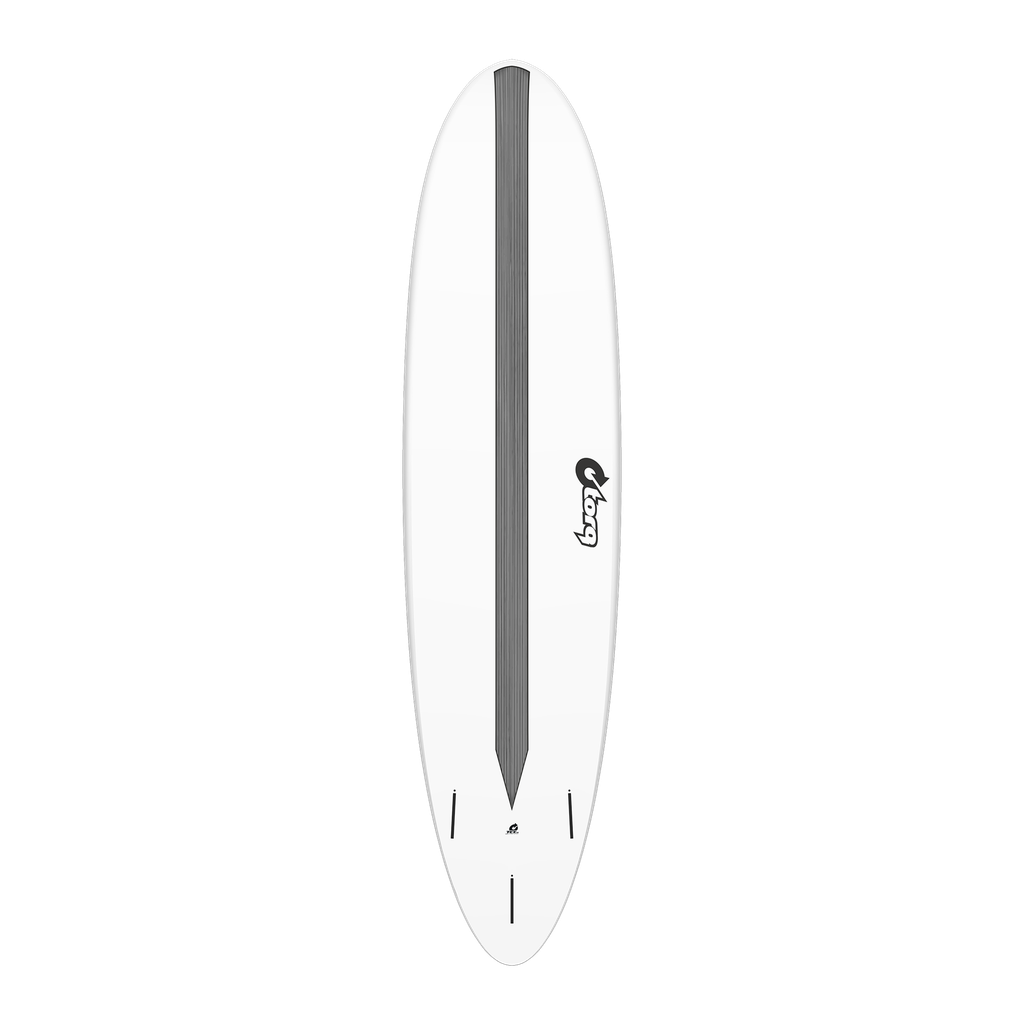 torq TET 7´6 - Funboard - White + Carbon Strip 