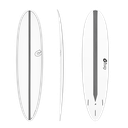 torq TET 7´6 - Funboard - White + Carbon Strip 