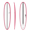 torq TET 7´8 - Funboard V+ - White + Carbon Strip + Red Rails