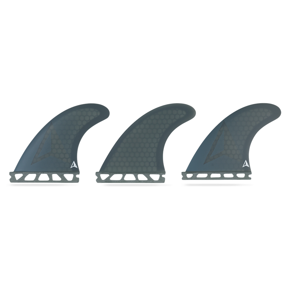 ROAM - All Round Thruster Fin Set  Single Tab - Smoke - Size S