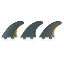 ROAM - Performanced Thruster Fin Set  Dual Tab - Smoke - Size L