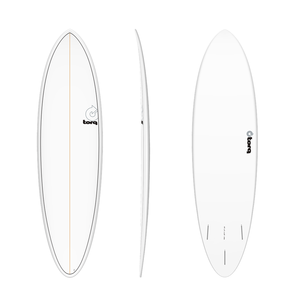 torq TET 6´8 - Funboard - White + Pinline 