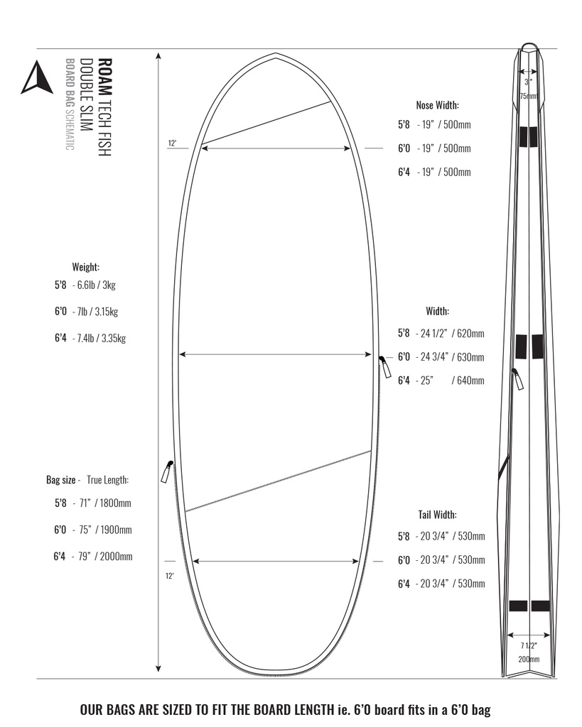 ROAM - 6'4 Fish/Hybrid Tech Plus - Double Slim