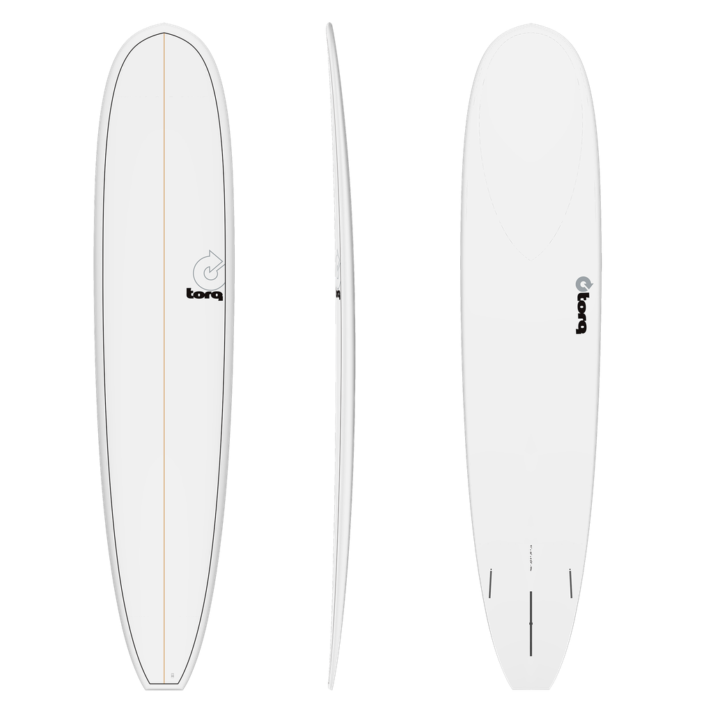 torq TET 9´1 - Longboard - White + Pinline 