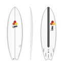 torq X-lite 5'10 - PodMod -  white + pinline