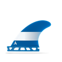 ROAM - Side Bites Fin Set Single Tab (M) - Blue