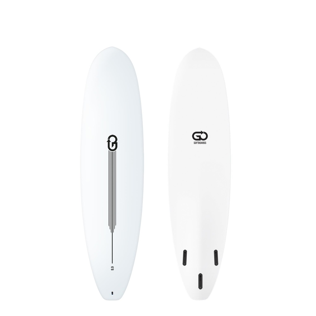 GO Softboard 6'8 - Surf Range - White 