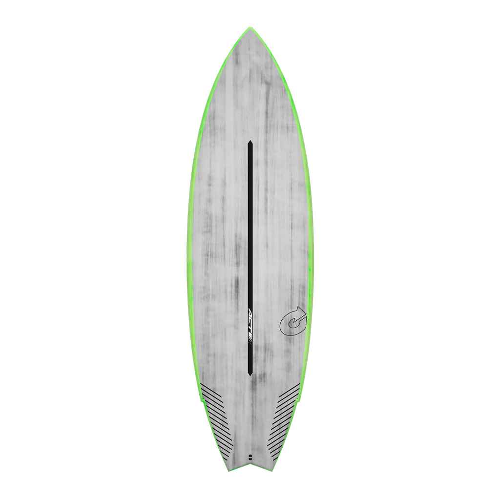 Torq - Go-Kart 5'10 - ACT - Brushed Gray + Green Rails