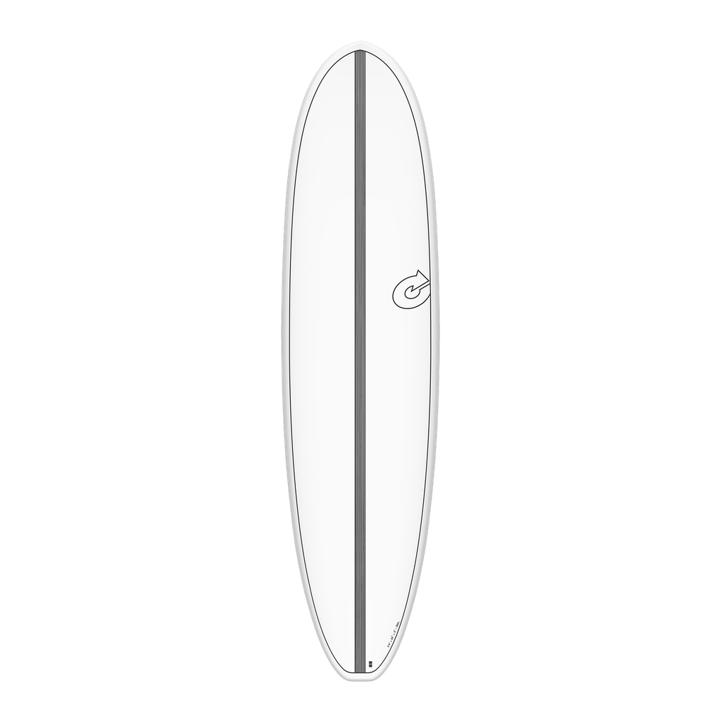 Torq - V+ Funboard 7'4 - TET - White + Carbon Strip 