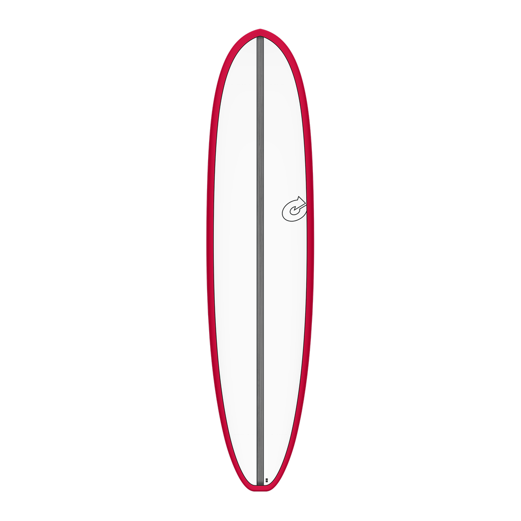 Torq - V+ Funboard 8'2 - TET - White + Carbon Strip + Red Rails
