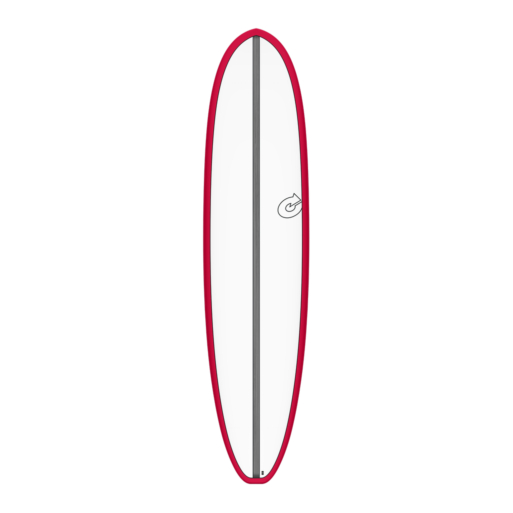 Torq - V+ Funboard 8'2 - TET - White + Carbon Strip + Red Rails