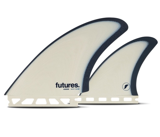 [1096-280-40] Futures - Album Mod Quad Fins - Fiberglass - Black/White