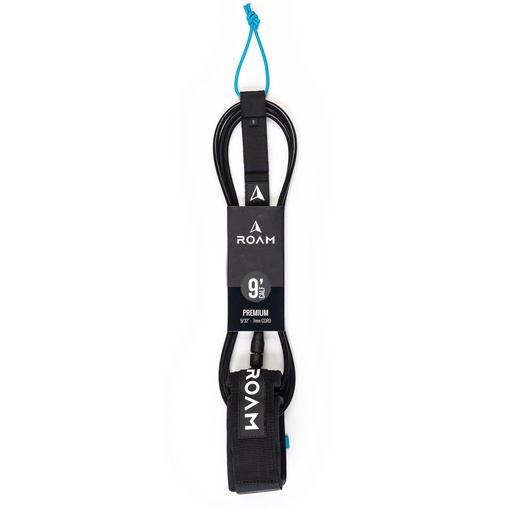 [RO-L-A-PR-9-BK-CF] ROAM - Premium Calf Leash 9' - Black