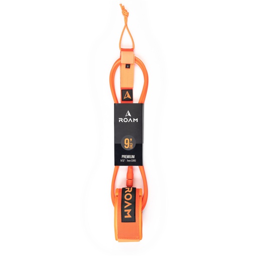[RO-L-A-PR-9-OR-CF] ROAM - Premium Calf Leash 9' - Orange