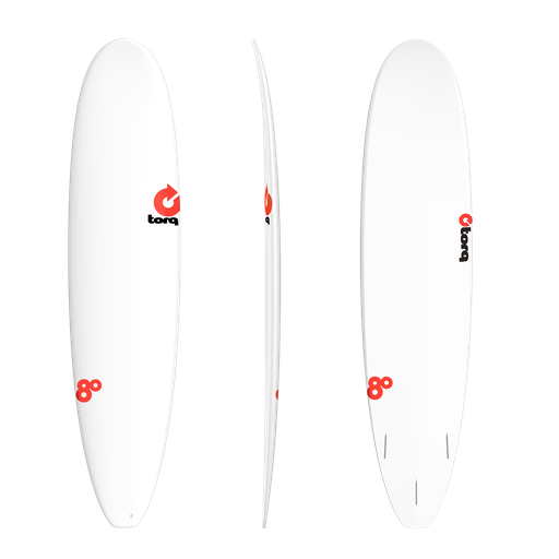 [TQ-A-RT-0800] Torq - Longboard 8'0 - TET - Rental - White 