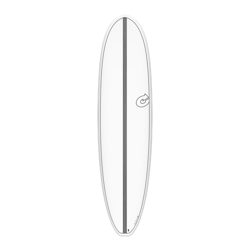 [TQ-E-CS-0704] Torq - V+ Funboard 7'4 - TET - White + Carbon Strip 