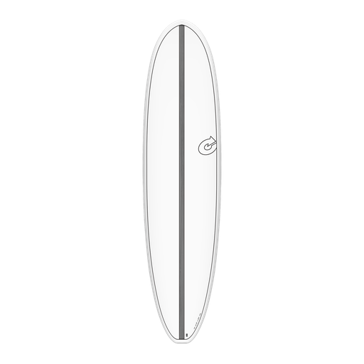 [TQ-E-CS-0708] Torq - V+ Funboard 7'8 - TET - White + Carbon Strip 