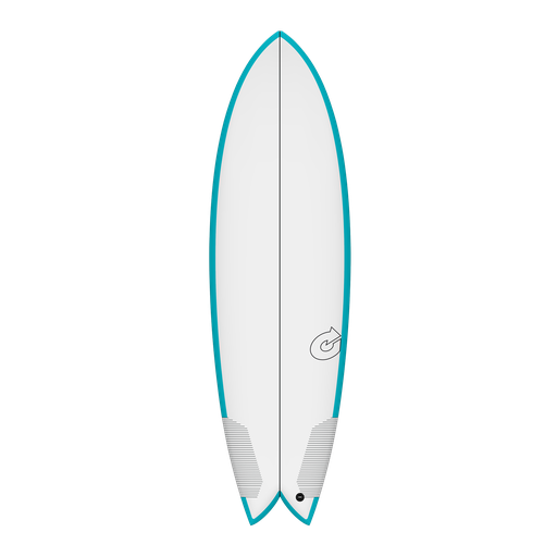 [TQ-TC-FT-0508-R] Torq - Fish Twin 5'8 - TEC - Teal Rails