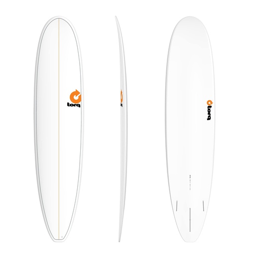 [TQ-A-P-0806] Torq - Longboard 8'6 - TET - White Pinline
