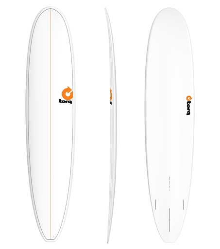 [+TQ-A-P-0900] Torq - Longboard 9'0 - TET - White Pinline