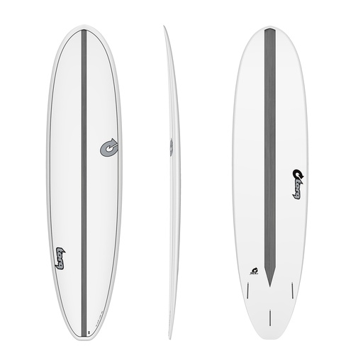 [TQ-C-CS-0708] Torq - V+ Funboard 7'8 - TET - White + Carbon strip