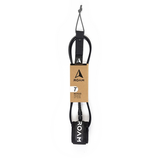 [RO-L-A-PR-7-RC] ROAM - Premium Leash 7' - ECO Alternative Recycled - Black