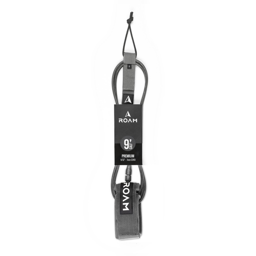 [RO-L-A-PR-9-GR-CF] ROAM - Premium Calf Leash 9' - Gray