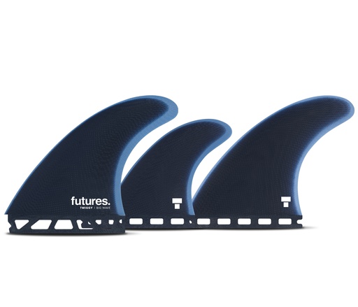 [1216-265-50] Futures - Twiggy Big Wave 5-Fin (L) - Fiberglass - Navy Blue