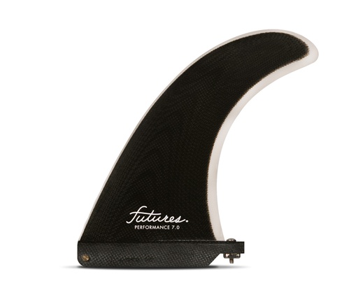 [8183-268-12] Futures - Performance 7.0" Single Fin (M) - Fiberglass - Black/Grey