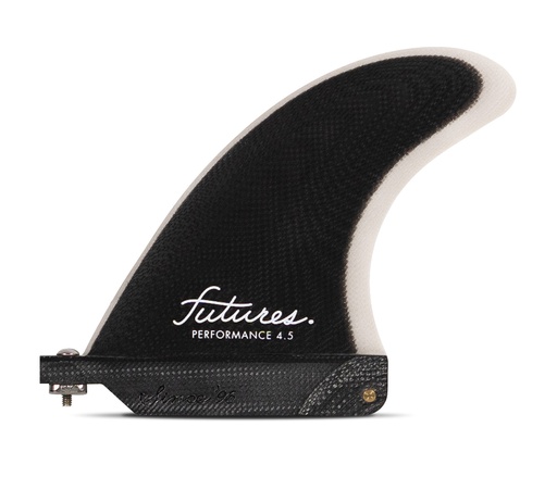 [8181-268-12] Futures - Performance 4.5" Single Fin (XS) - Fiberglass - Black/Grey