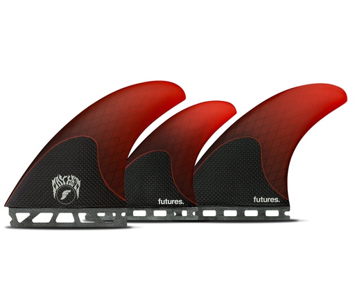[1092-406-50] Futures - Mayhem 3.0 (L) 5-Fin - Honeycomb - Red