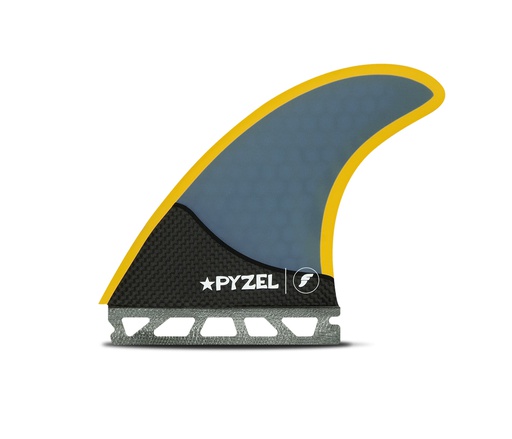 [1124-190-00] Futures - Pyzel Thruster (L) - Honeycomb - Yellow/Grey