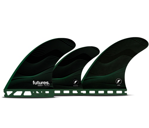 [1175-182-50] Futures - F8 Legacy Neutral 5-Fin (L) - Honeycomb - Green