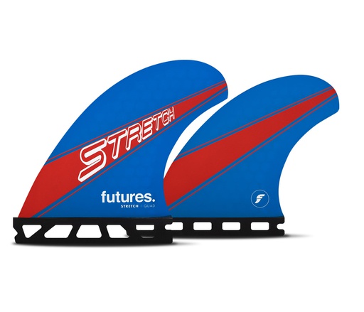 [2310-185-40] Futures - Stretch Quad Fins - Honeycomb - Blue/Red