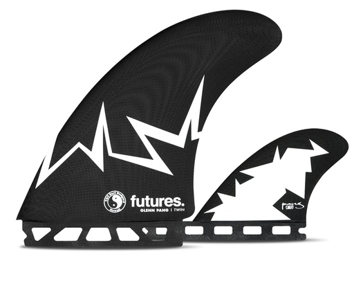 [1057-218-00] Futures - Glenn Pang Twin+1 - Fiberglass - White / Black